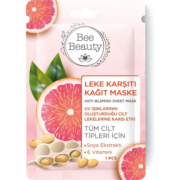 Leke Karşıtı Kağıt Maske Tüm Cilt Tipleri İçin Besleyici Etki 25 ml ürün görseli 1