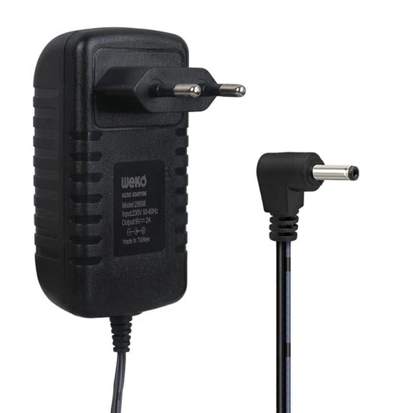 Weko WK-28508 9 Volt - 2 Amper 3.5*1.35 Mm Uçlu Yerli Üretim Priz Tipi Adaptör ürün görseli 1