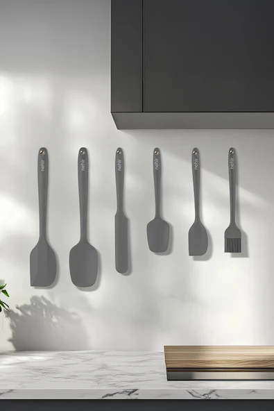 Lenora Gri 6 Parça Silikon Servis Takımı ürün görseli 1