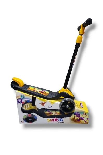 Swing 3 Tekerlekli Işıklı Çocuk Scooter 40 kg Taşıma Kapasiteli ürün görseli 1