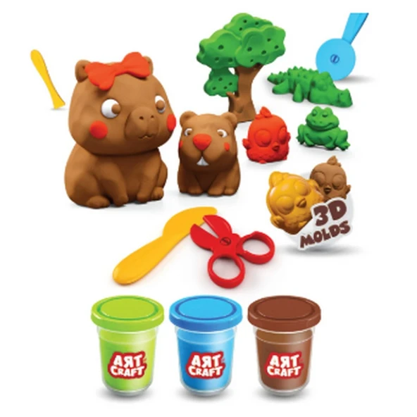 Art Craft Capybara Play Dough Set 168 gr ürün görseli 1