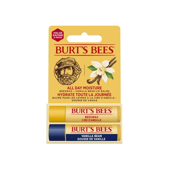 Burts Bees Lip Balm Duo Beeswax & Vanilla Bean - 2li Lip Balm Set Beeswax + Vanilya 2x4.25 g ürün görseli 1