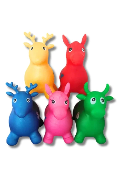 Mavi Kırmızı Pembe Yeşil Şişme Eşek ürün görseli 1