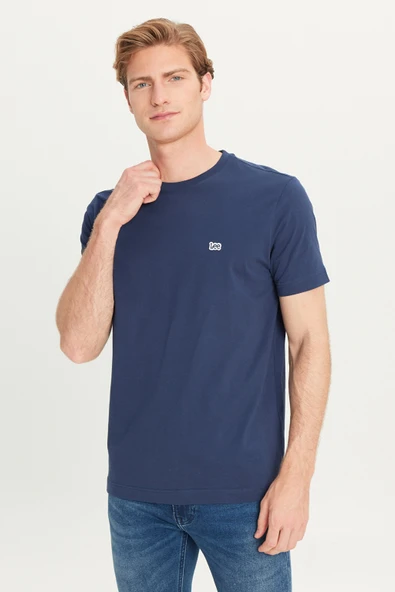 Bisiklet Yaka T-shirt Navy Navy L ürün görseli 1