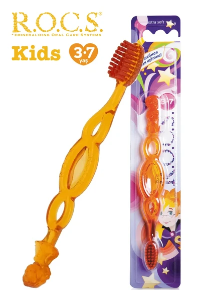 Rocs Kids Diş Fırçası 3-7 Yaş Yumuşak - Turuncu ürün görseli 1