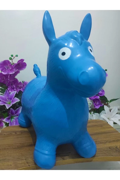 Şişme Eşek (50 X 55 Cm) Kuzu Şişme Eşşek Zıp Zıp Sevimli Hayvan At Çocuk Bebek Plates Havalı Oyuncak ürün görseli 1