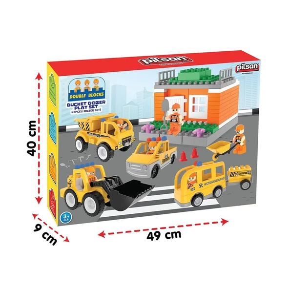 03 614 1010361401002 DOUBLE BLOCKS KEPÇELİ DOZER SETİ - Resim 2