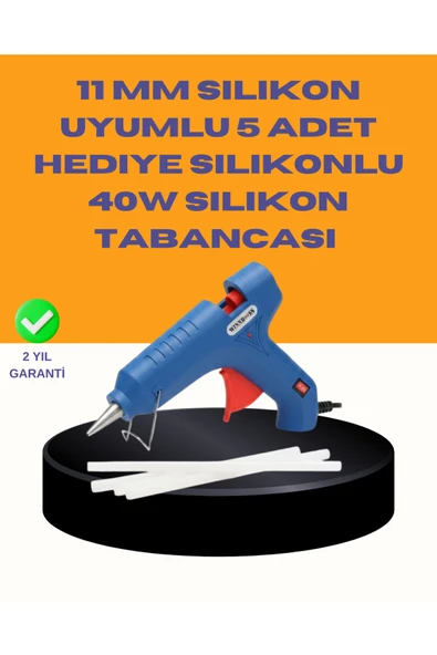 40W Sıcak Mum Silikon Tabancası 5 Silikon Hediyeli Hızlı Yapıştırma ürün görseli 1