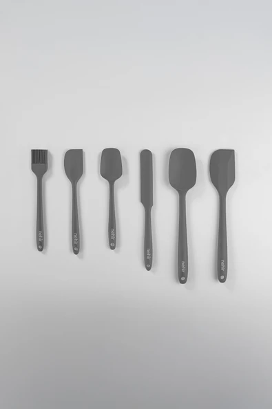 Lenora Gri 6 Parça Silikon Servis Takımı - Resim 2