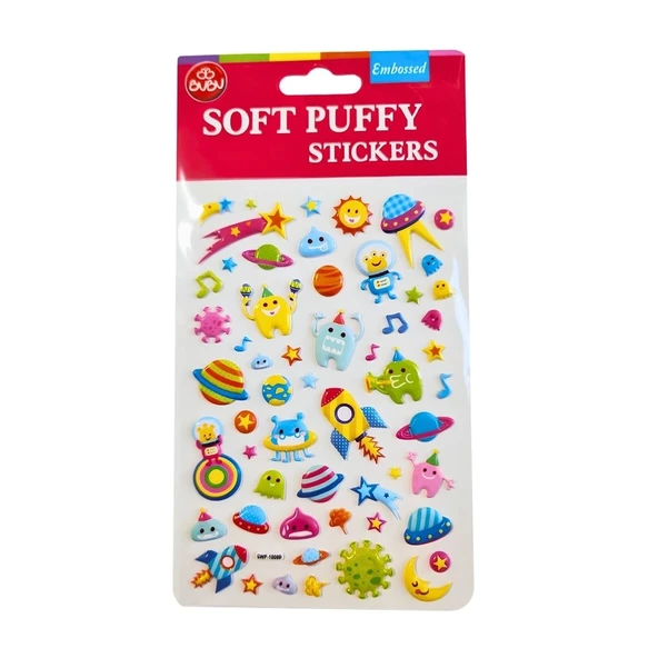 Bu-Bu Puffy Stickers Space ürün görseli 1