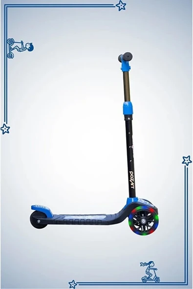 Yeni 3 Tekerlekli Çocuk Scooter Led Işıklı ürün görseli 1