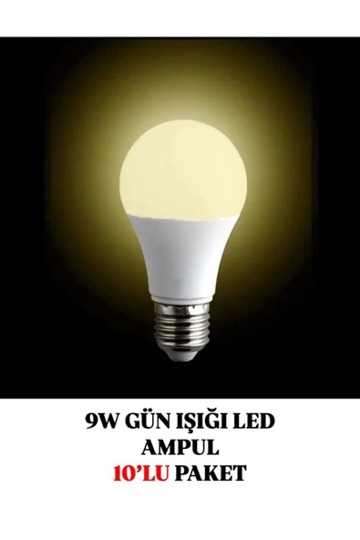 Noas Led 9w Gün Işığı Led Ampul 10'lu Paket Kutulu Ürün ürün görseli 1