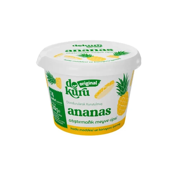 Dokuru Original Ananas Atıştırmalık Meyve Cipsi 20 gr ürün görseli 1