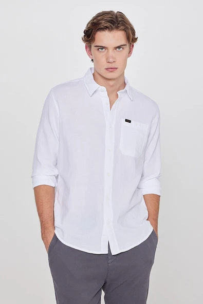 Uzun Kollu Gömlek White White XXL ürün görseli 1