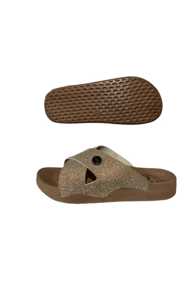 MULEX 11653-S Kadın Çapraz Simli Model Anatomik Taban Terlik - Resim 3