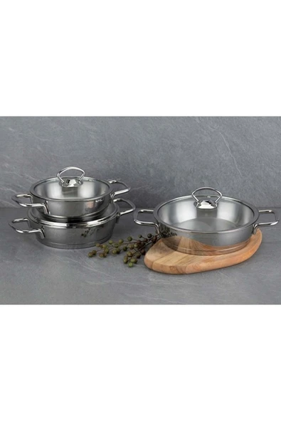 Silver Çelik 6p Sahan Set ürün görseli 1