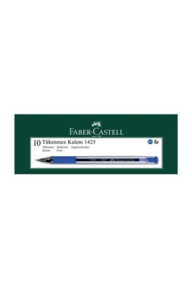 Faber-castell 1425 Iğne Uç Tükenmez Kalem Mavi 10 Lu 5211142551000 (1 Paket 10 Adet) ürün görseli 1