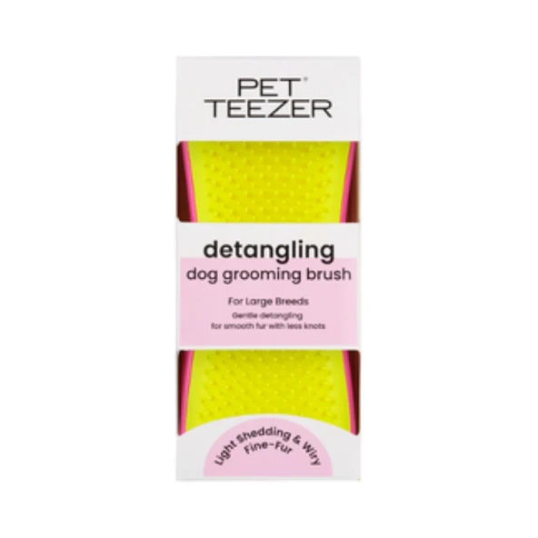 Pet Teezer Düğüm Açıcı Sarı Köpek Fırçası ürün görseli 1