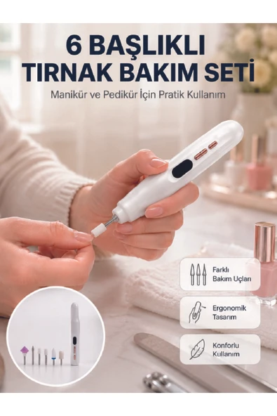 Kurutma Özellikli Manikür Pedikür Cihazı Şarj Edilebilir ürün görseli 1