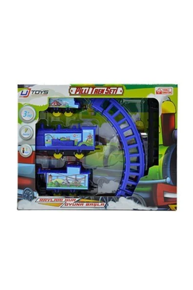Pilli Tren Seti-mavi - Resim 2