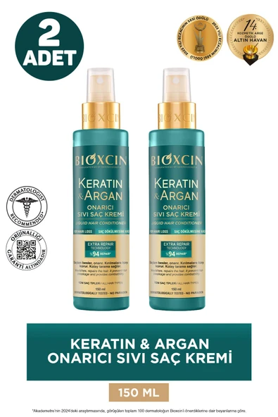 Bioxcin Saç Bakım Kremi Onarıcı Keratin & Argan 150 ml 2 Adet ürün görseli 1