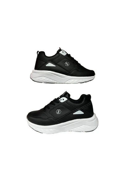 Queen Step 2105 Unisex Spor Ayakkabı SİYAH-BEYAZ ürün görseli 1