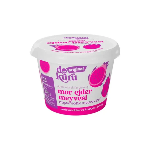 Dokuru Original Mor Ejder Meyvesi Atıştırmalık Meyve Cipsi 30 gr ürün görseli 1
