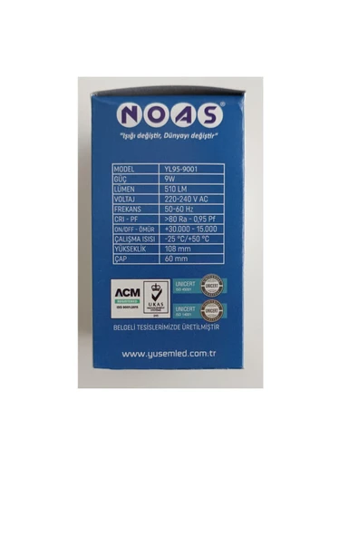 Noas 9w Tasarruflu Led Ampul 10 Adet - Resim 5
