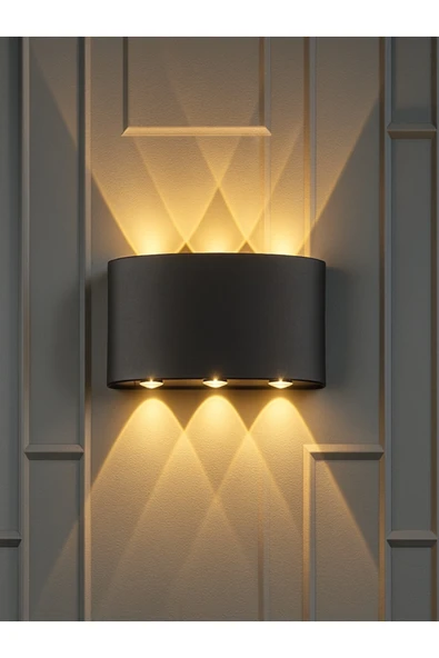 Bs Light Schuar 8011 Haiti Aplik 3+3 Dekoratif Çift Yönlü Aplik 10w 3200k Sarı (Elektrikli)(Pil ile Çalışmaz) ürün görseli 1