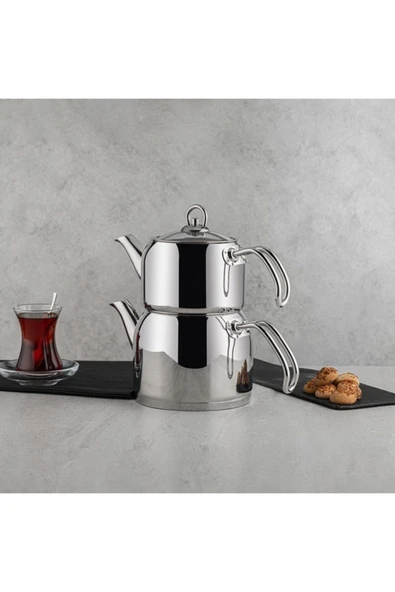 Modern Mini Çaydanlık Takımı 1.60/0.80 Lt ürün görseli 1
