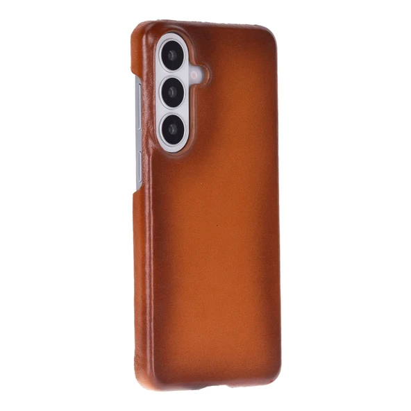 Galaxy S26 Plus için, Hakiki Deri, El Yapımı Kılıf, İç Yüzeyi Kadife, Gölgeli Taba ürün görseli 1