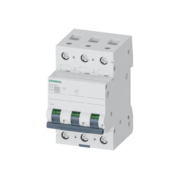Siemens 5SL6350-7 Otomatik Sigorta 50A C Tipi 3 Faz 6kA ürün görseli 1
