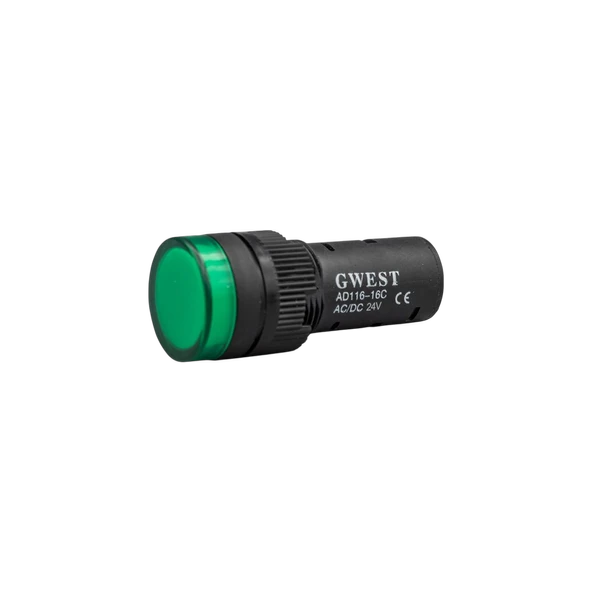 Gwest 16 - 24V - Y Led Sinyal 24V. AC-DC Yeşil 20 Adet ürün görseli 1