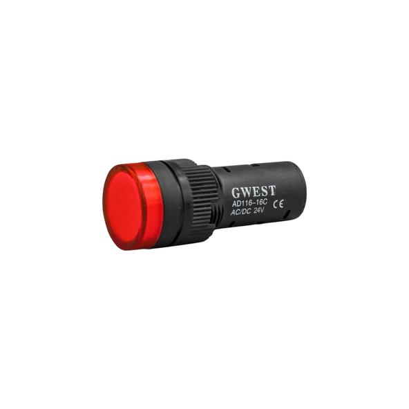 Gwest 16 - 24V - K Led Sinyal 24V. AC-DC Kırmızı 20 Adet ürün görseli 1