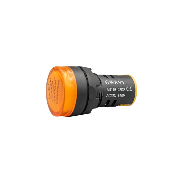 Gwest 22 - 110V - S Led Sinyal 110V. AC-DC Sarı 10 Adet ürün görseli 1
