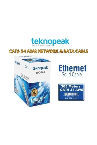 Tpc-806 305m Gri Cat6 Kablo ürün görseli 1