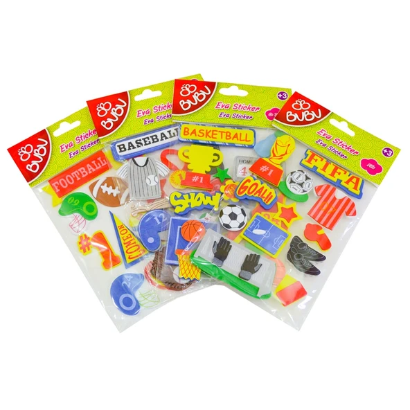 Bu-Bu Eva Sticker 3D Spor ürün görseli 1