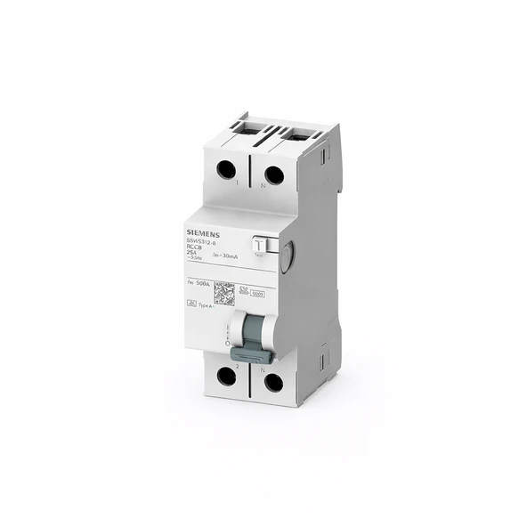 Siemens 5SV5312-6 30mA 1x25A Kaçak Akım Koruma Rölesi A Tip ürün görseli 1
