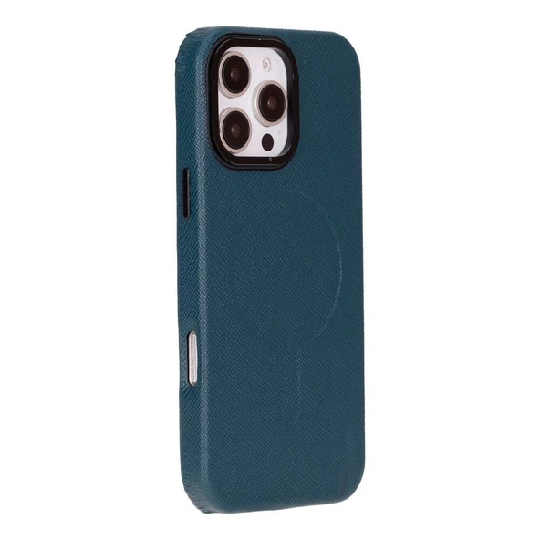 Apple iPhone 16 Pro uyumlu, Hakiki Deri, El Yapımı Kılıf, Yeşil ürün görseli 1