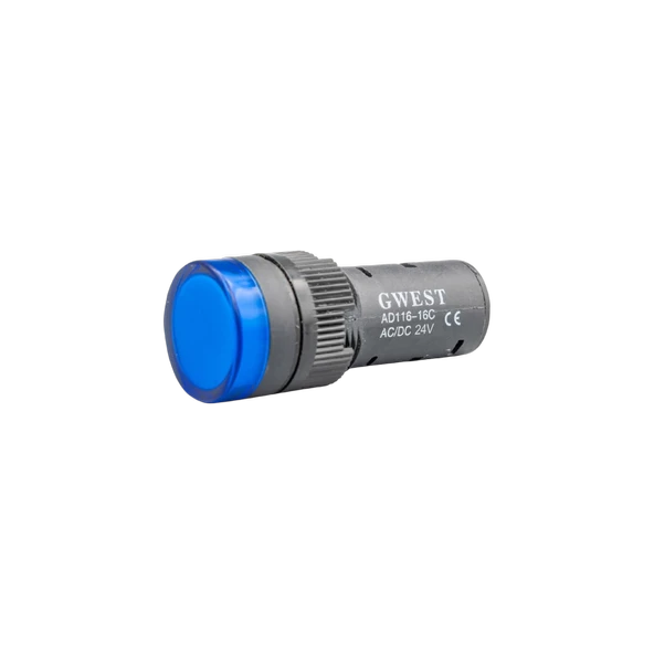 Gwest 16 - 24V - M Led Sinyal 24V. AC-DC Mavi 20 Adet ürün görseli 1