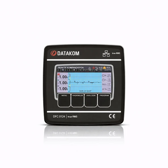 Datakom DFC 0124 TFT 4.3'' (24 Rc) SVC'li Reaktif Güç Kontrol Rölesi ürün görseli 1