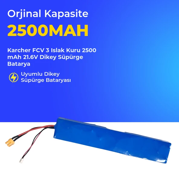 Karcher FCV 3 Islak Kuru 2500 mAh 21.6V Dikey Süpürge Batarya ürün görseli 1