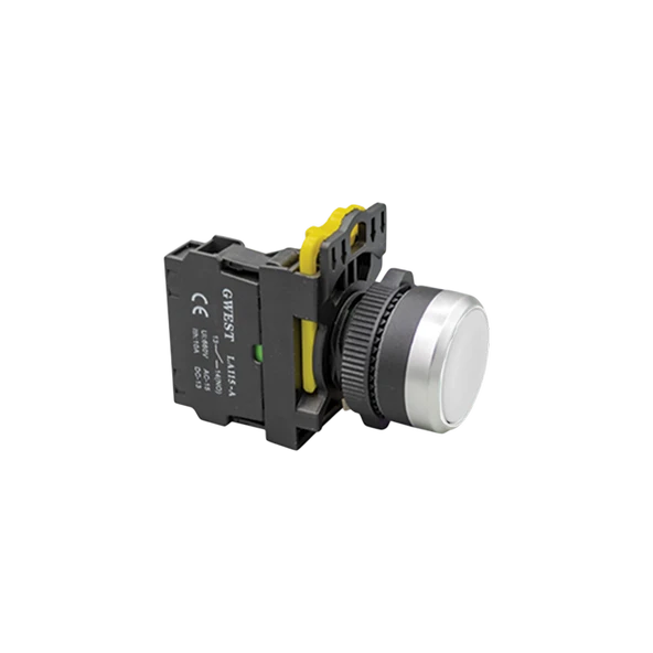Gwest A5 - 31 22mm Yaylı Buton 1NO Beyaz 10 Adet ürün görseli 1