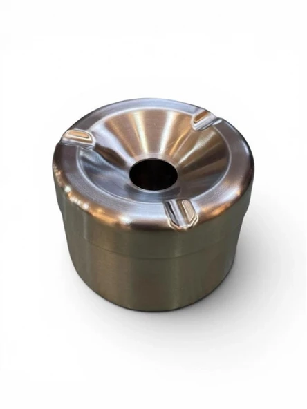 Kısmet Kapaklı Metal Gri Küllük 8x5 cm ürün görseli 1