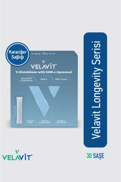 Velavit V-Glutathione With SAM-e Liposomal 30 Stick Pack ürün görseli 1