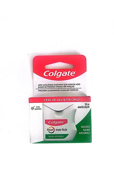 Colgate Total yeni ve geliştirilmiş Diş Eti Sağlığı Arayüz Diş Ipi nane aromalı 50 M ürün görseli 1