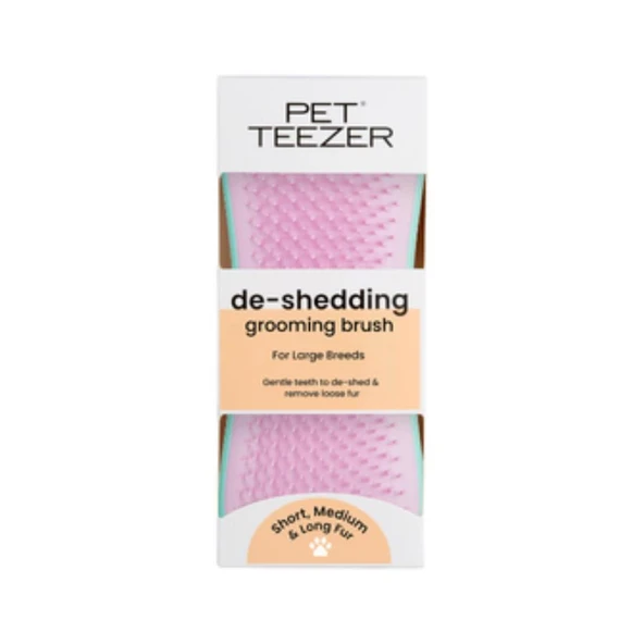 Pet Teezer Tüy Dökülme Karşıtı ve Kir Temizleyici Pembe Köpek Fırçası ürün görseli 1