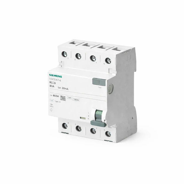 Siemens 5SV3347-6 30mA 3x80A Kaçak Akım Koruma Rölesi A Tip ürün görseli 1