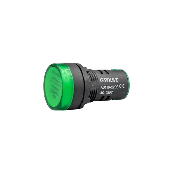 Gwest 22 - Y Led Sinyal 220V. AC-DC Yeşil 10 Adet ürün görseli 1