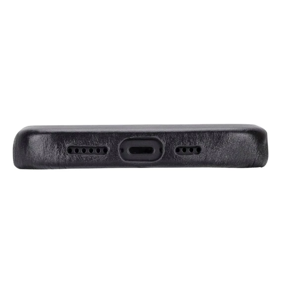 Apple iPhone 15 Plus Uyumlu Deri Arka Kapak ROCK RST1 - Resim 4